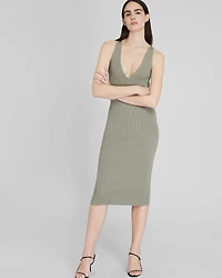 Ribbed Cross Back Dress