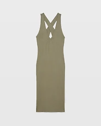 Ribbed Cross Back Dress