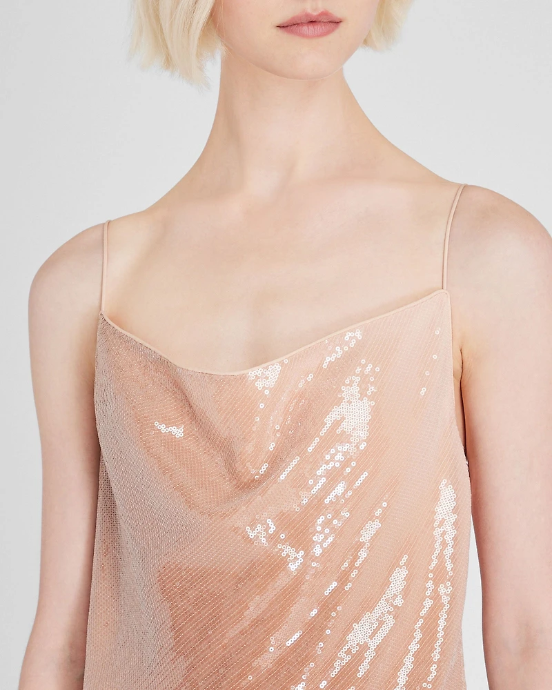 Sequin Maxi Slip Dress