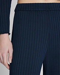 Shiny Wide Rib Full Length Pant