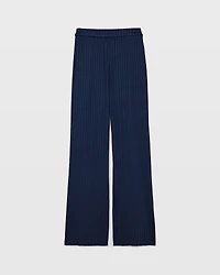 Shiny Wide Rib Full Length Pant