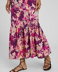 Flounce Hem Maxi Skirt