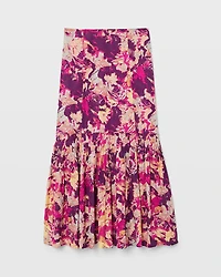 Flounce Hem Maxi Skirt