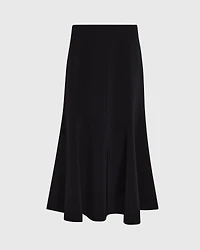 Crepe Fluted Midi Skirt