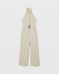 Sleeveless Collared Jumpsuit