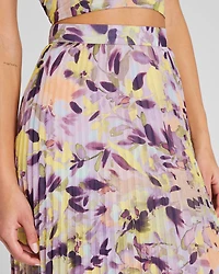 Print Paneled Maxi Skirt