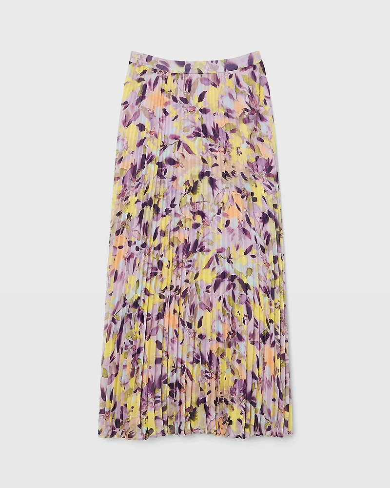 Print Paneled Maxi Skirt