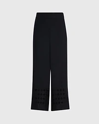 Eyelet Detail Cropped Pant