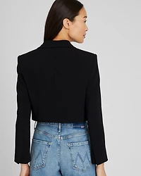 Cropped Crepe Blazer