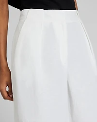 Wide Leg Linen Blend Trouser