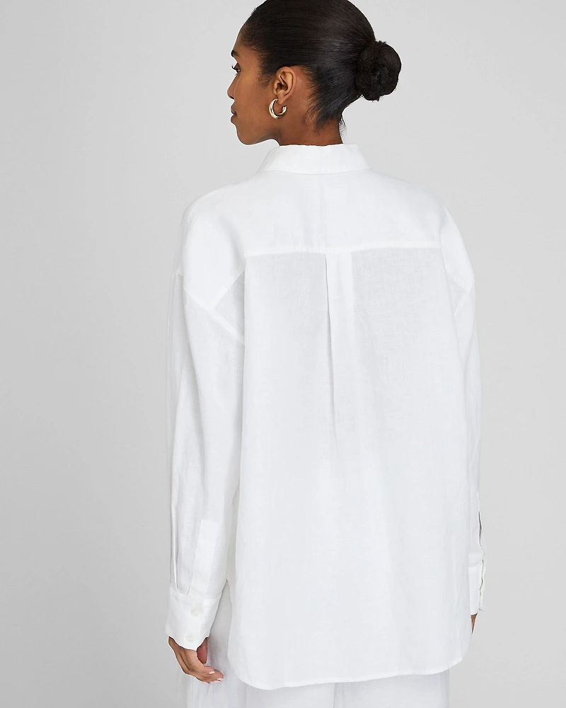 Relaxed Linen Button-Down Shirt