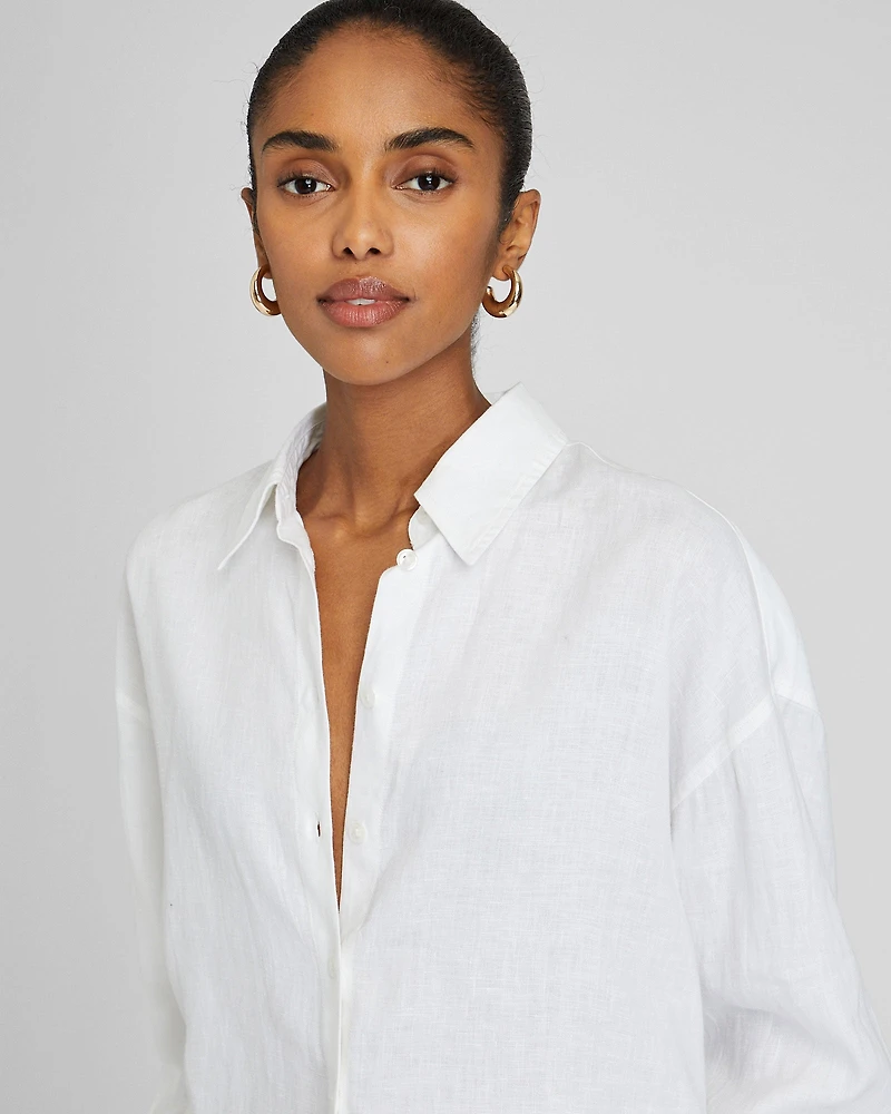 Relaxed Linen Button-Down Shirt