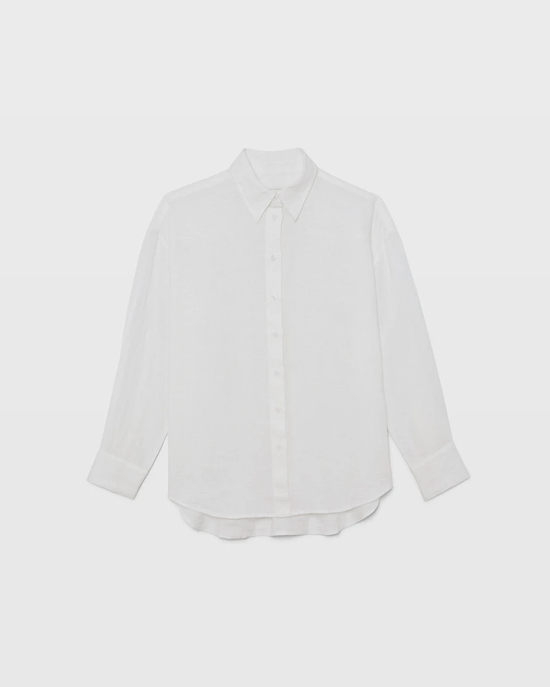 Relaxed Linen Button-Down Shirt