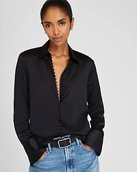 Helek Stretch Silk Charmeuse Shirt
