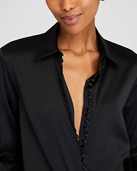 Helek Stretch Silk Charmeuse Shirt