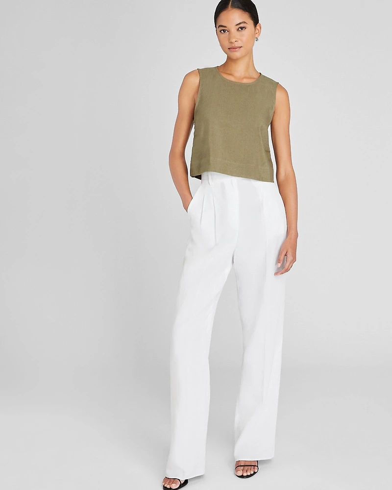 Linen Cropped Shell