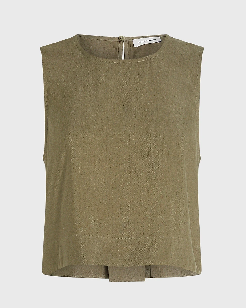 Linen Cropped Shell