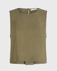 Linen Cropped Shell