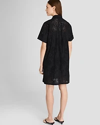 Eyelet Shirt Dress