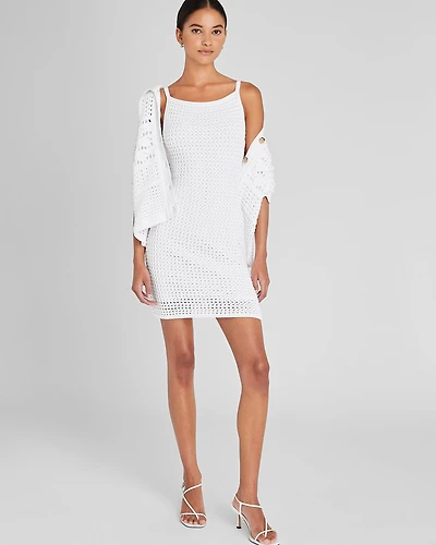 Open Stitch Mini Dress