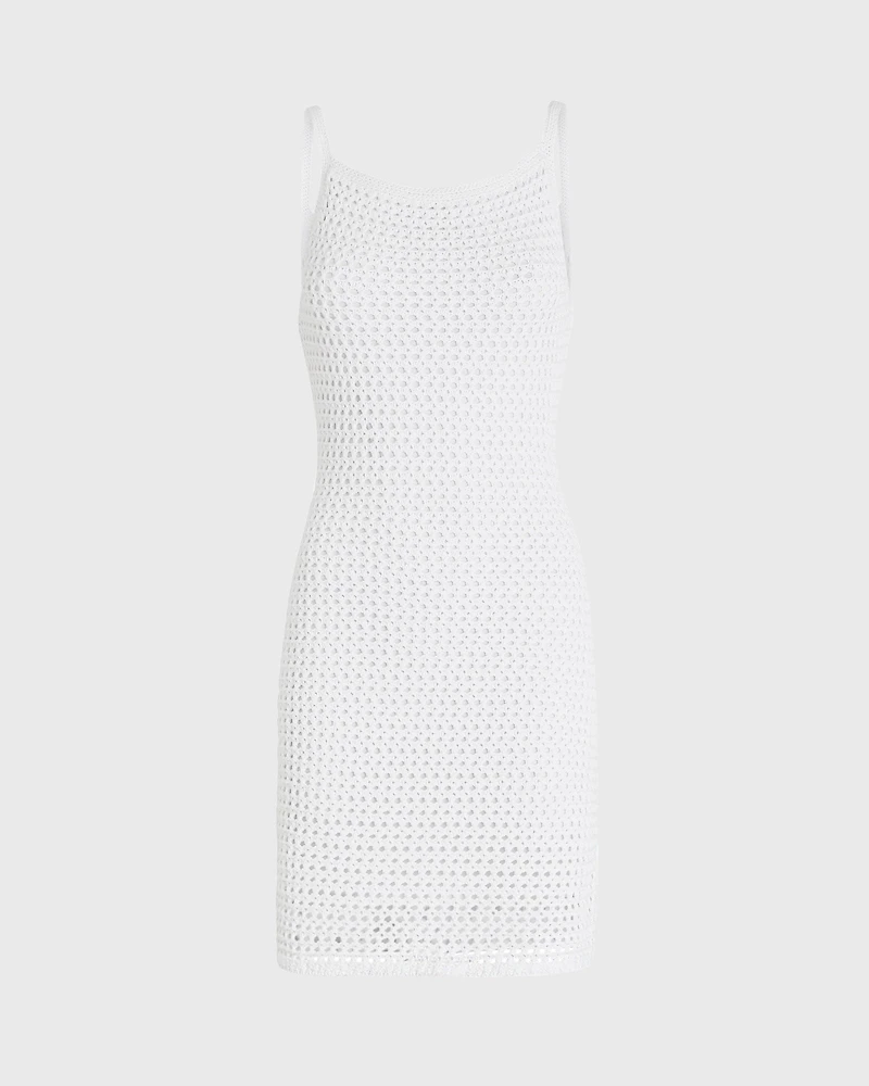 Open Stitch Mini Dress