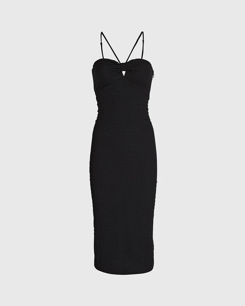 Mock Smock Midi Dress