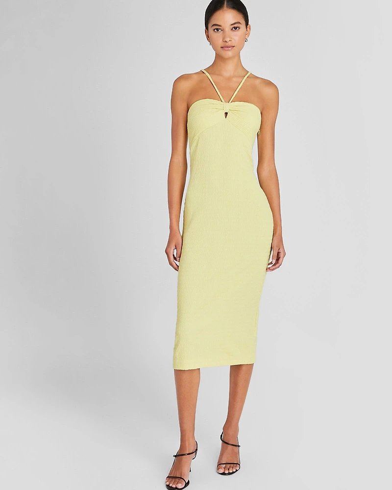 Mock Smock Midi Dress