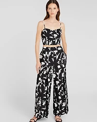 Printed Pleat Detail Elasticated Pant