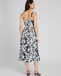 Square Neck Midi Day Dress