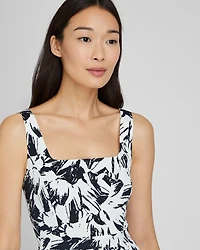Square Neck Midi Day Dress