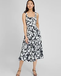 Square Neck Midi Day Dress