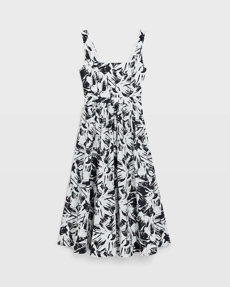Square Neck Midi Day Dress