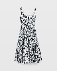 Square Neck Midi Day Dress