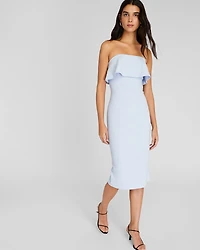 Tiered Overlay Tube Dress