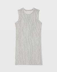 Sleeveless Textured Stripe Dress