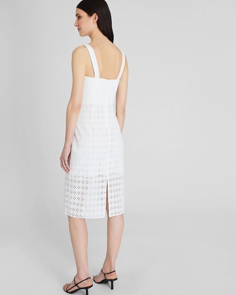 Eyelet Midi Dress