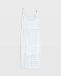 Eyelet Midi Dress