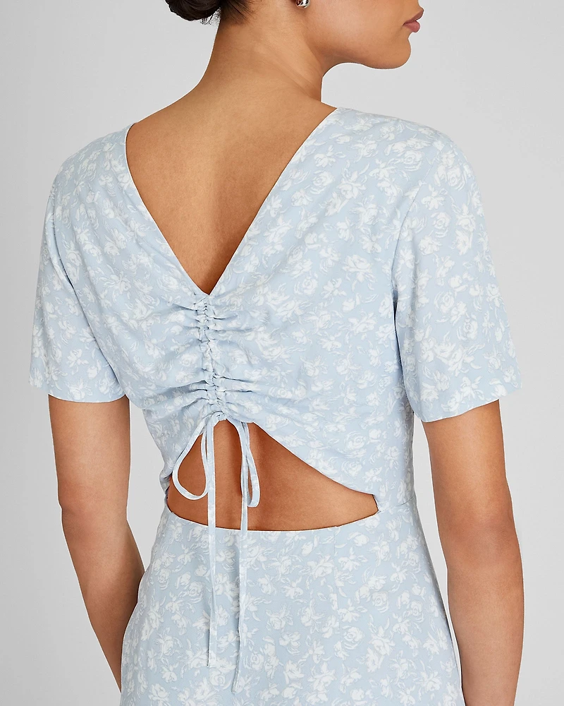 Cut Out Short Sleeve Mini Dress
