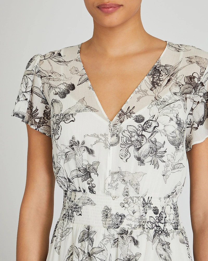 Handkerchief Hem Midi Dress