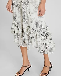 Handkerchief Hem Midi Dress