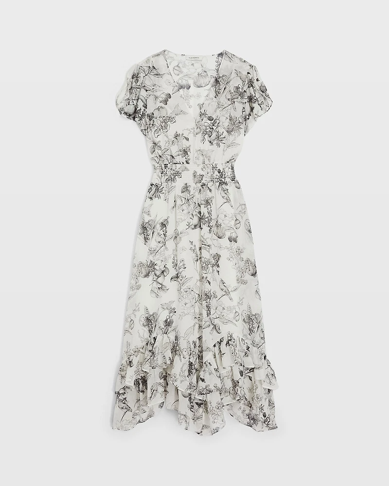 Handkerchief Hem Midi Dress