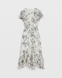 Handkerchief Hem Midi Dress