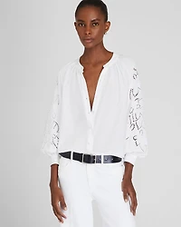 Eyelet Sleeve Top