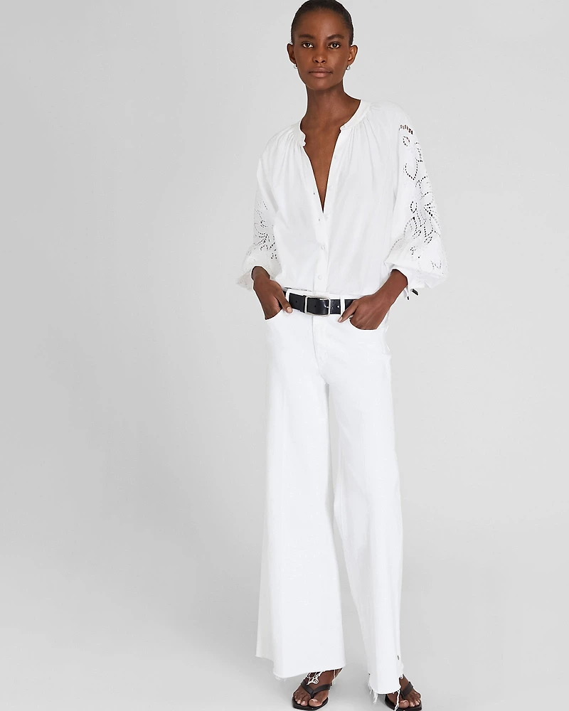 Eyelet Sleeve Top