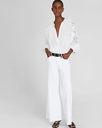 Eyelet Sleeve Top