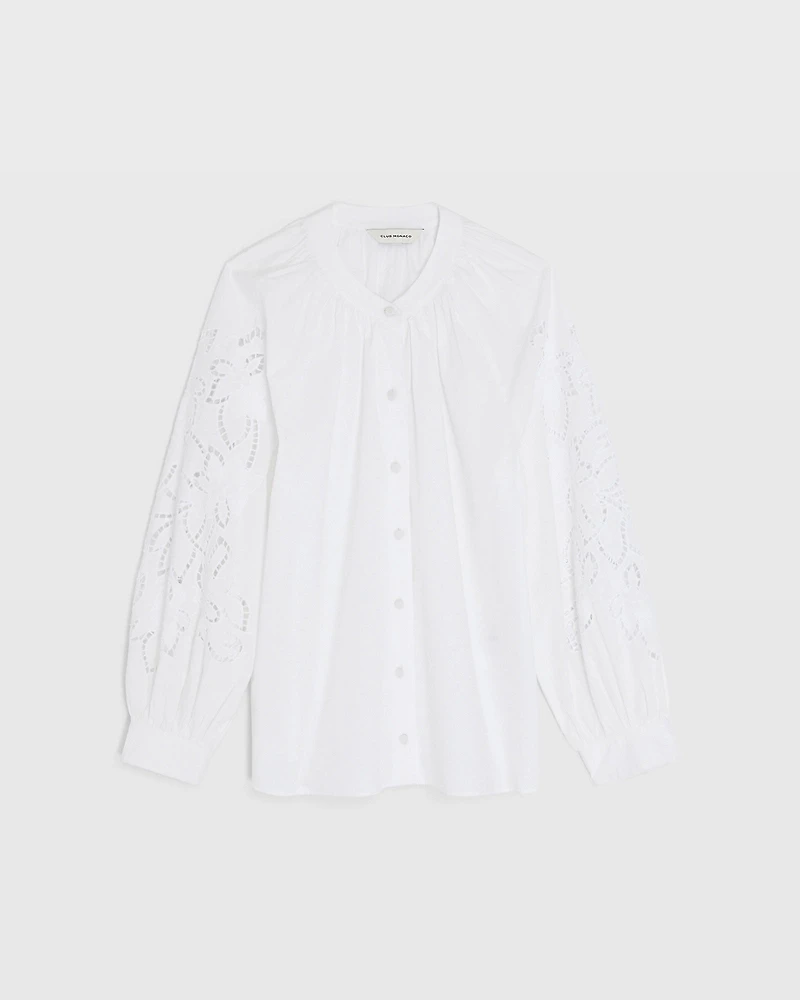 Eyelet Sleeve Top
