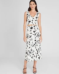 Printed V-Neck Shell Top