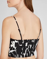 Printed Smocked Bandeau Top