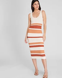 Mixed Stitch Midi Dress