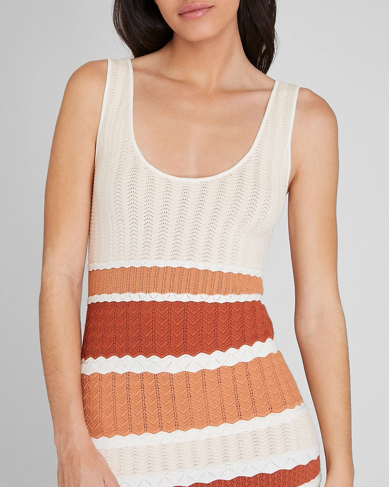Mixed Stitch Midi Dress